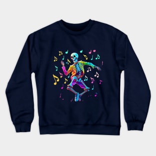 Dancing Skeleton Rainbow Crewneck Sweatshirt